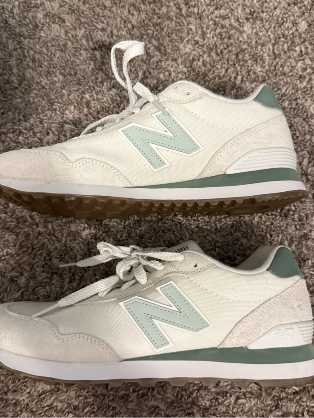 New Balance 515 Cream and Light Blue Low-Top Sneakers size 8 woman - Picture 2 of 7